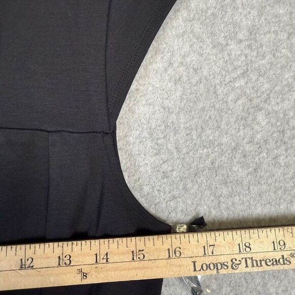 Kate Young Women's Size 8 Black Fit and Flare Mini Dress Sleeveless Cap Sleeved - Picture 6 of 10